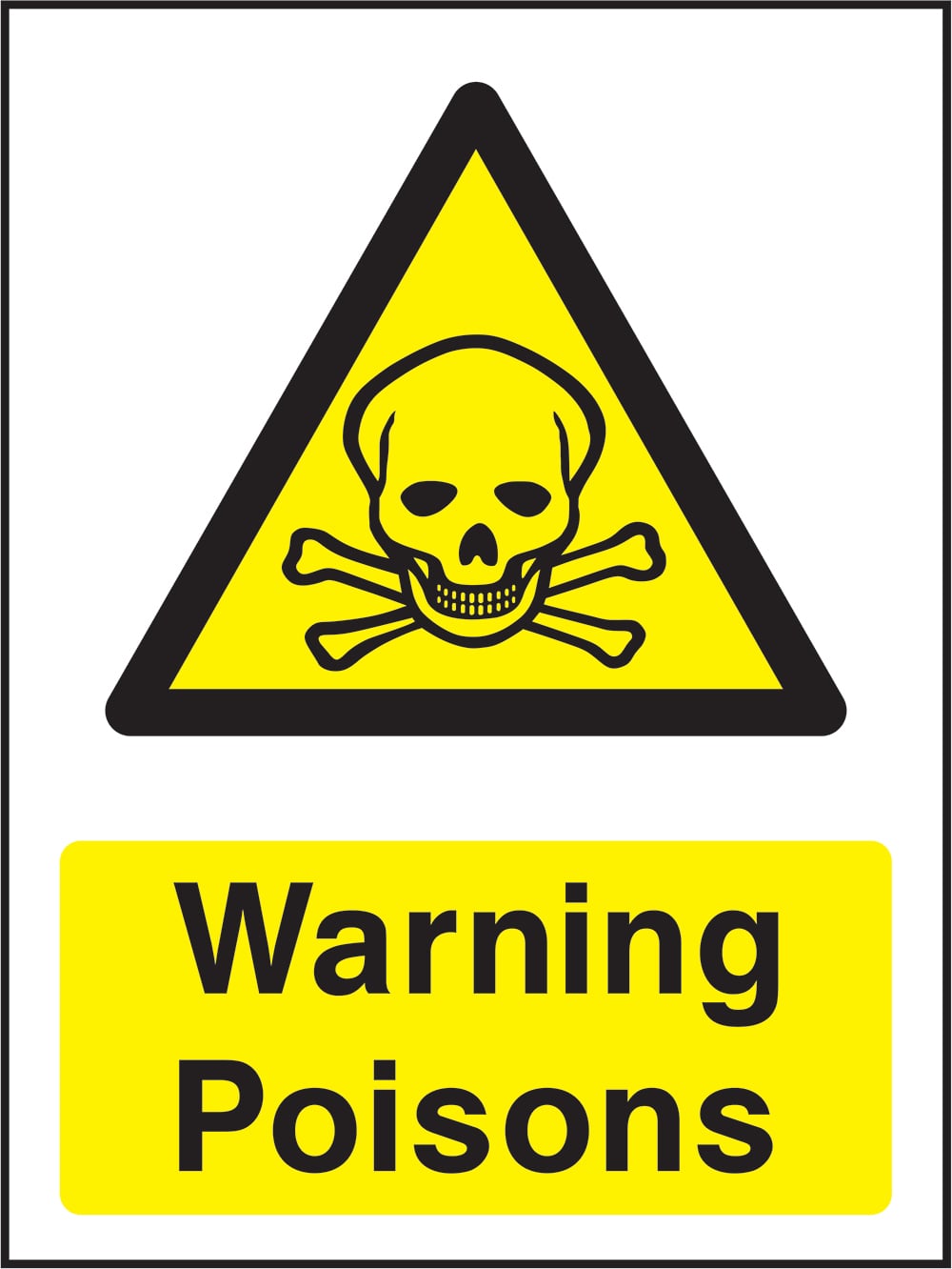 Signage: Warning Poisons (COUN0053)