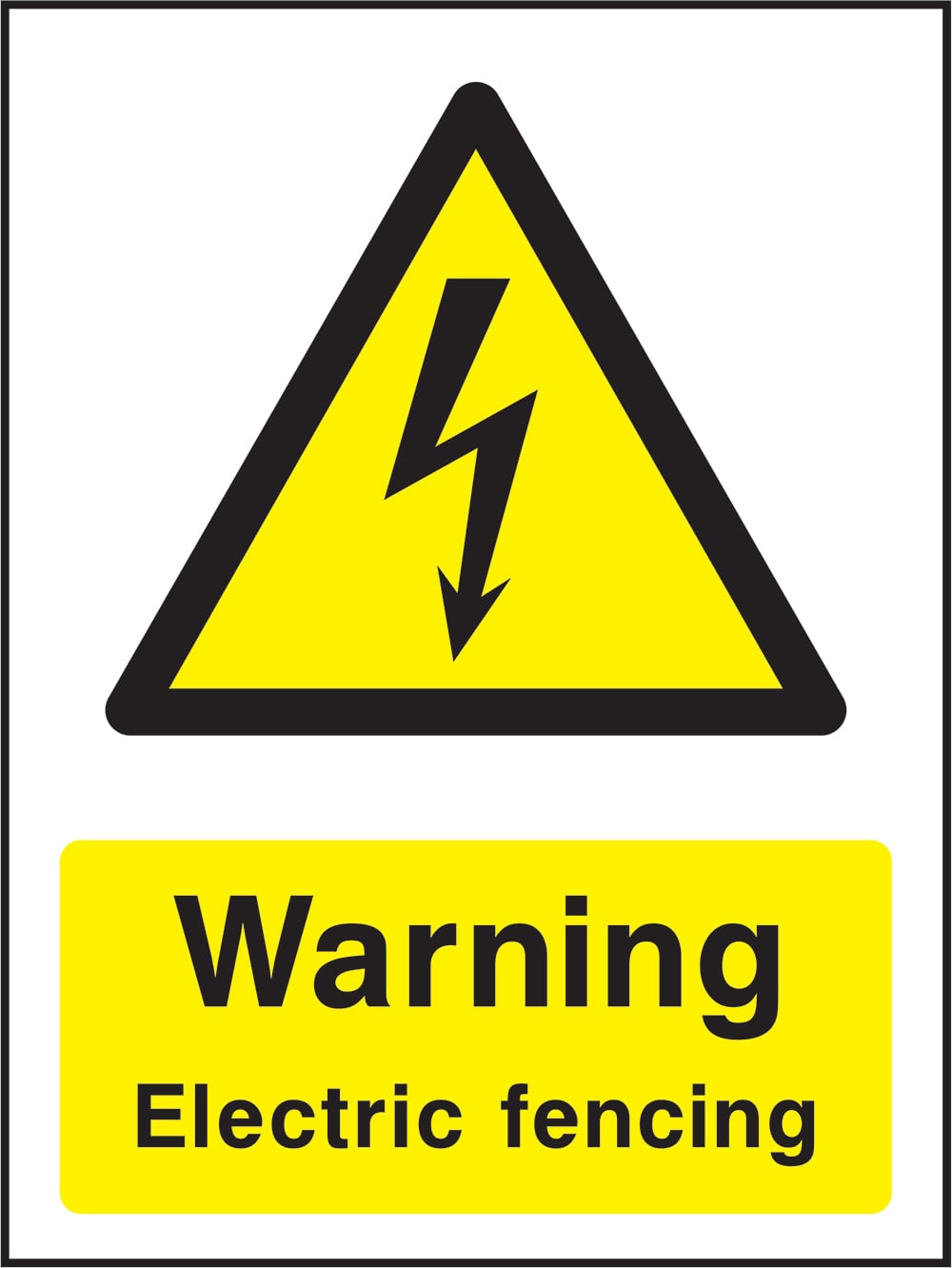 Signage: Warning Electric Fencing (COUN0055)