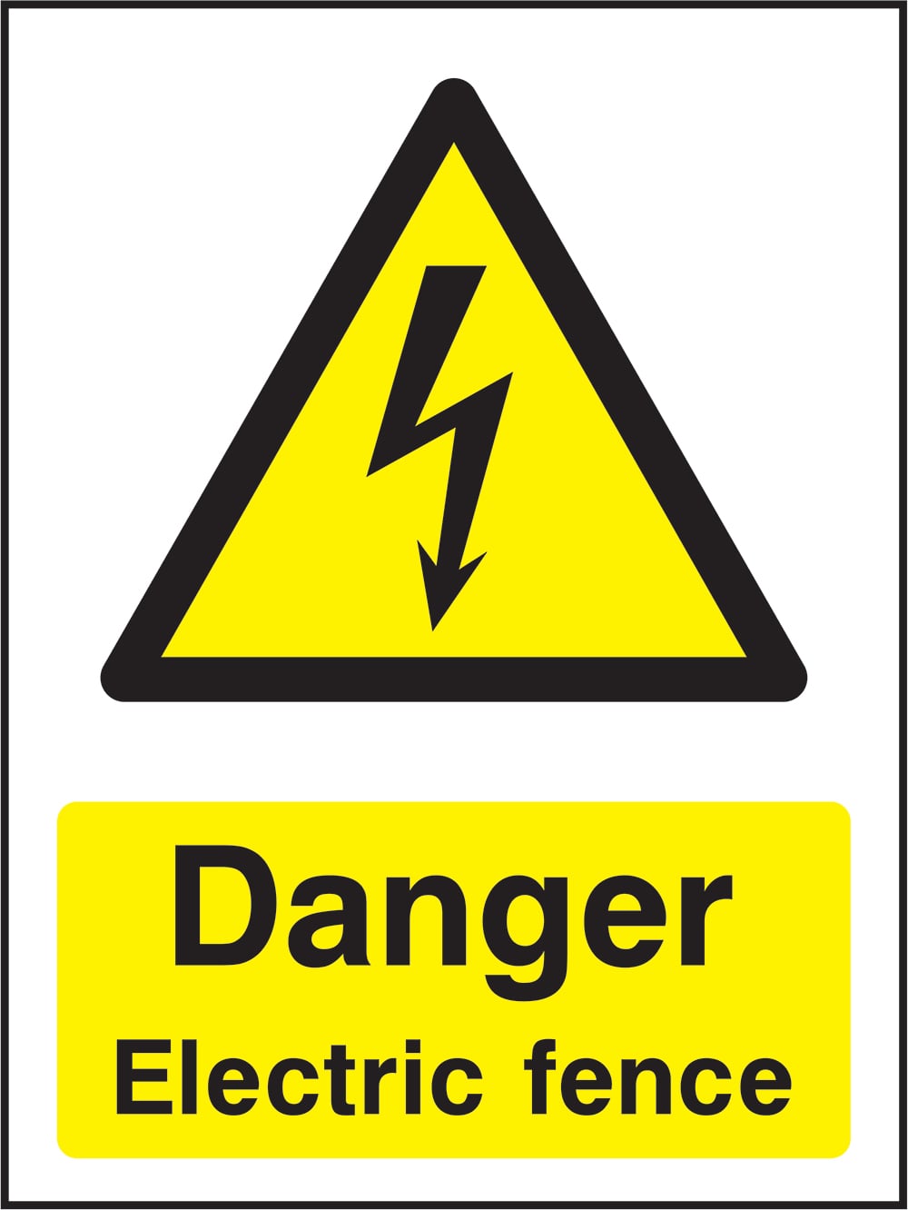 Signage: Danger Electric Fence (COUN0056)