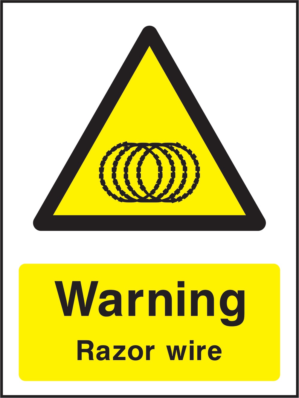 Signage: Warning Razor Wire (COUN0057)