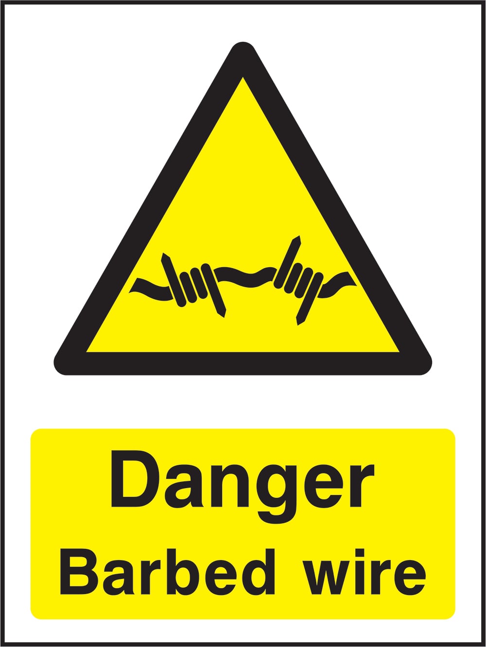 Signage: Danger Barbed Wire (COUN0058)