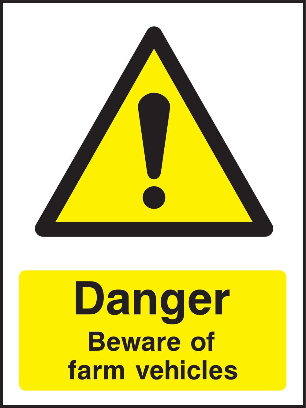 Signage: Danger Beware of Farm Vehicles (COUN0064)