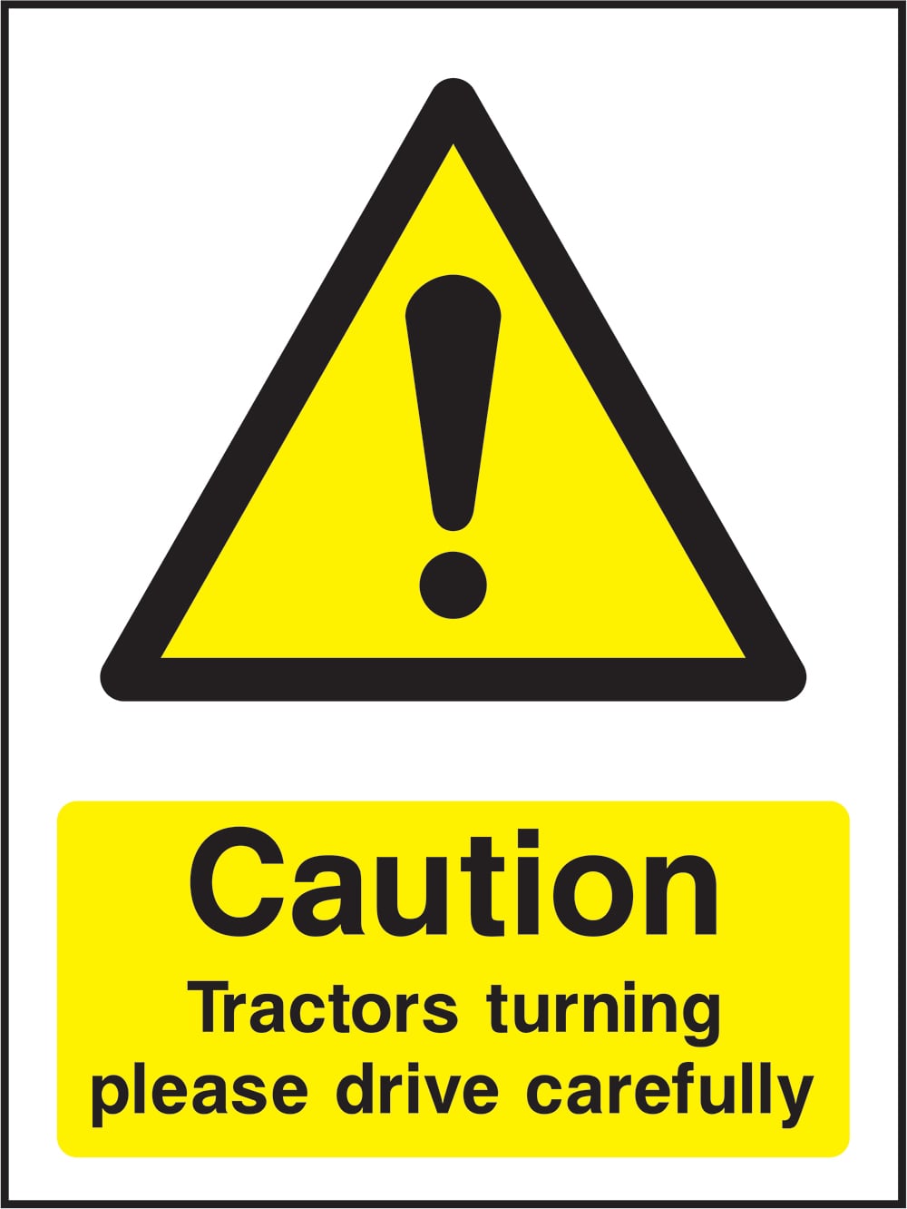 Signage: Caution Tractors Turning (COUN0065)