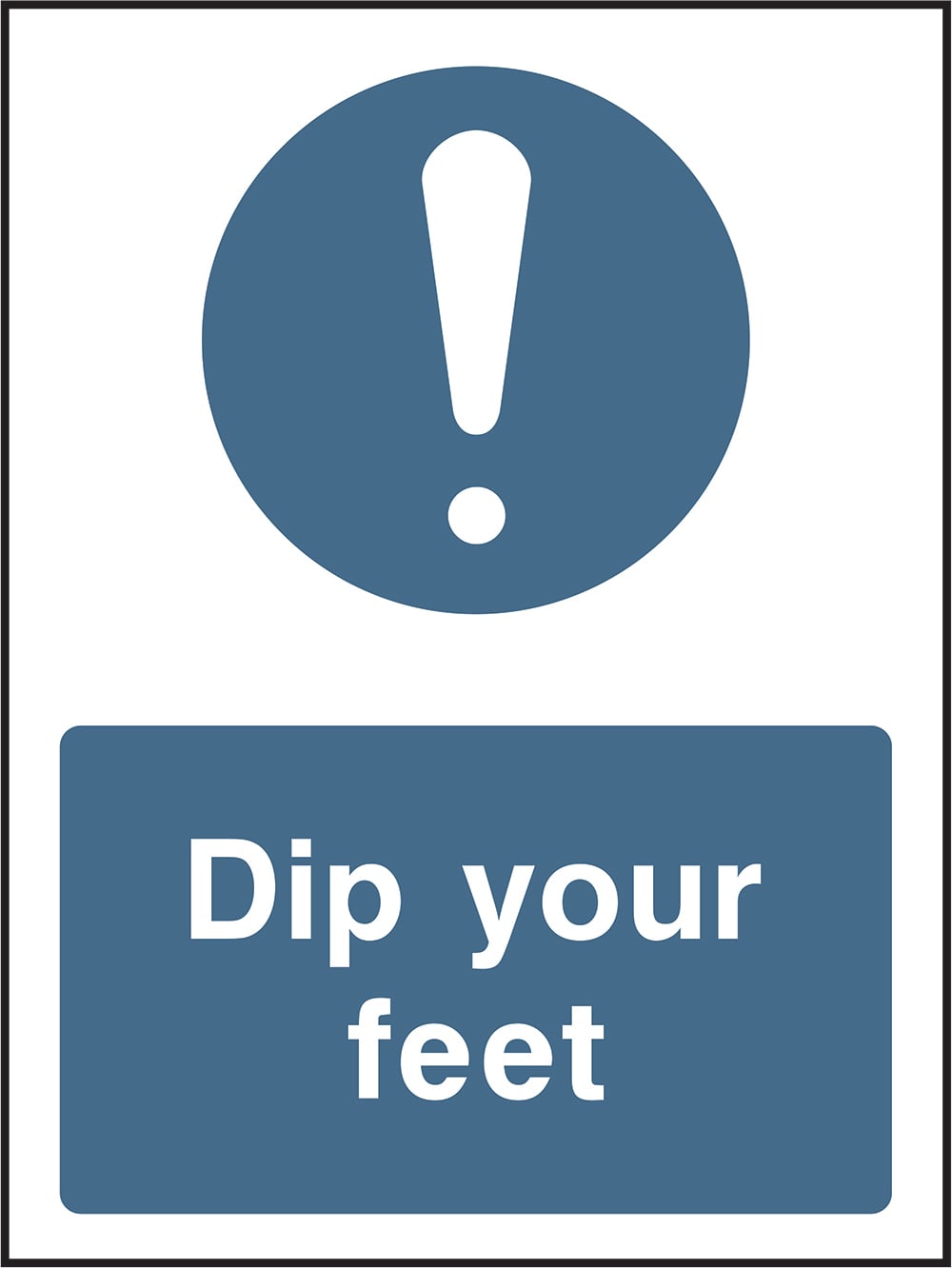 Signage: Dip Your Feet (COUN0067)