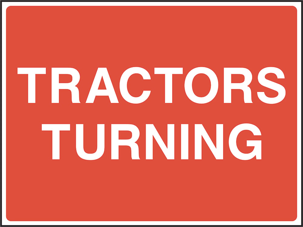 Signage: Tractors Turning (COUN0101)
