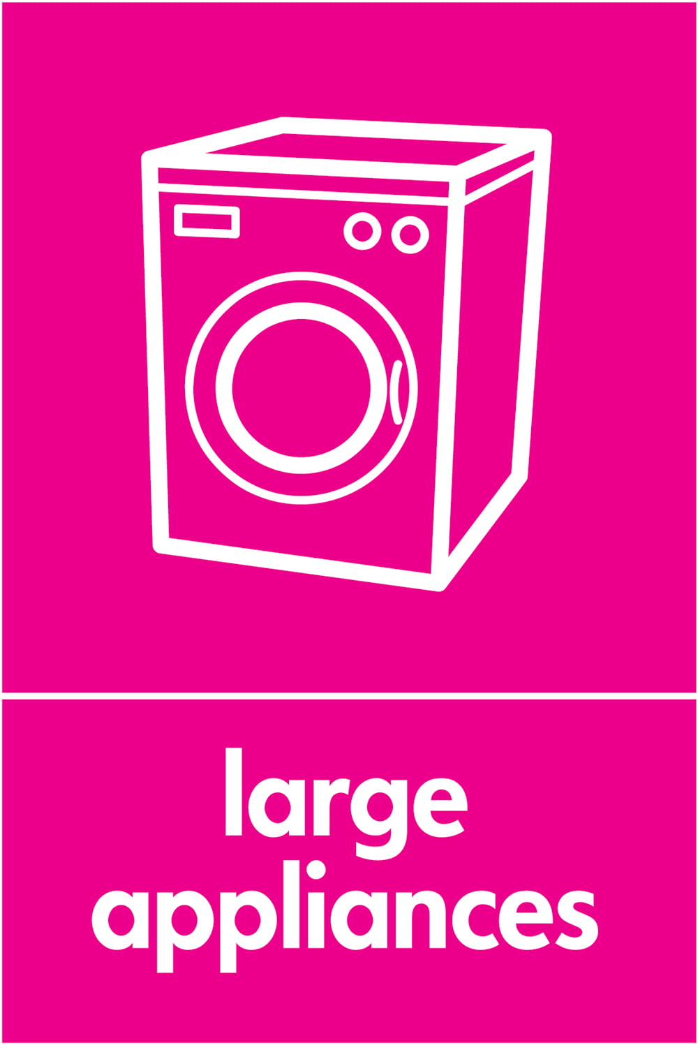 Signage: Large Appliances (ELEC0083)