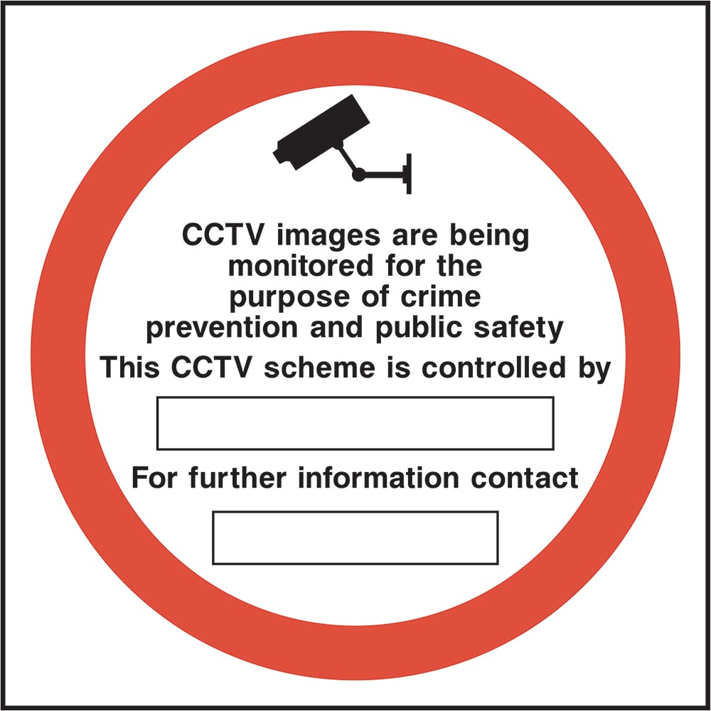 Signage: CCTV Monitoring (SECU0028)