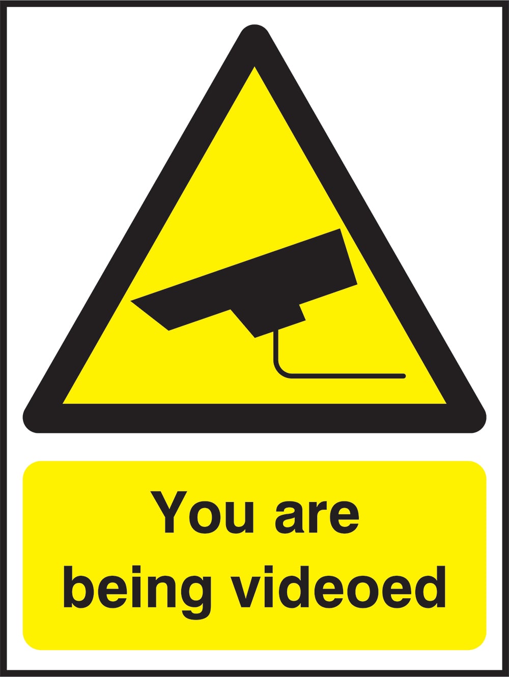 Signage: You Are Being Videoed (SECU0037)