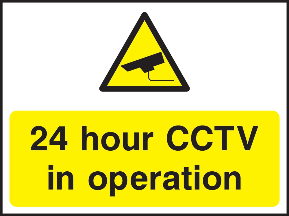 Signage: 24 Hour CCTV in Operation (SECU0047)