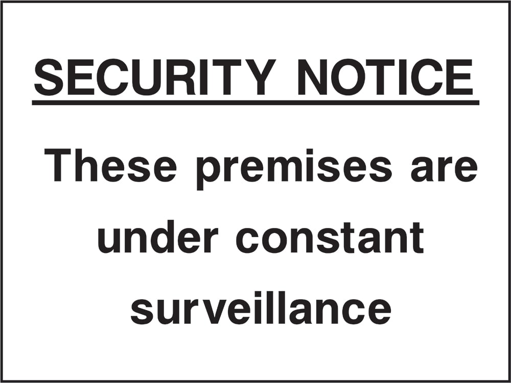 Signage: Security Notice Surveillance (SECU0099)