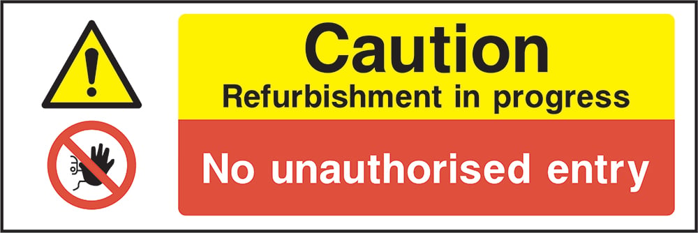 Signage: No Unauthorised Entry (CONS0047)