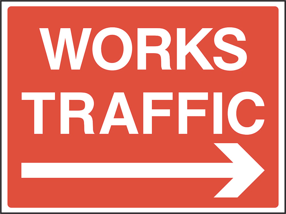 Signage: Works Traffic Right (CONS0073)