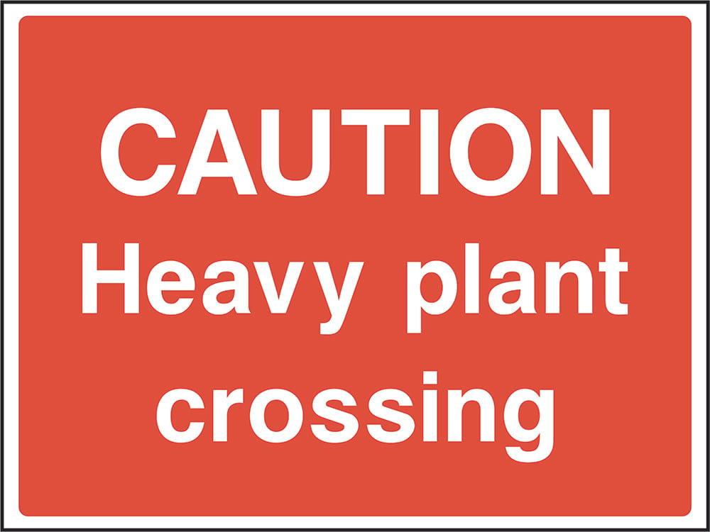 Signage: Caution Heavy Plant Crossing (CONS0076)