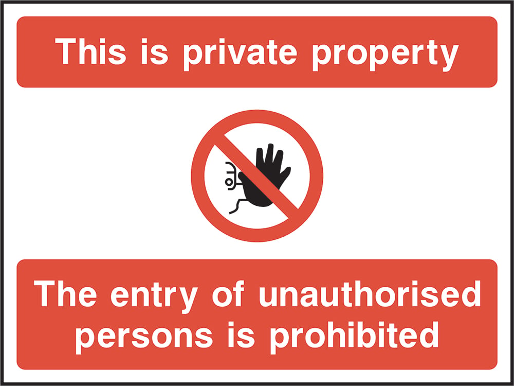 Signage: No Entry Unauthorized Persons (CONS0085)