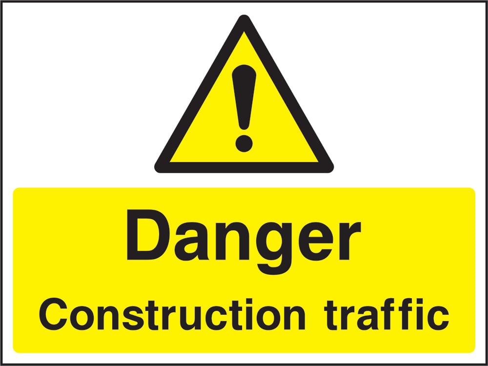 Signage: Danger Construction Traffic (CONS0103)