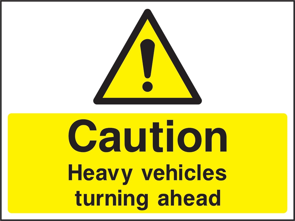 Signage: Caution Heavy Vehicles Turning Ahead (CONS0104)