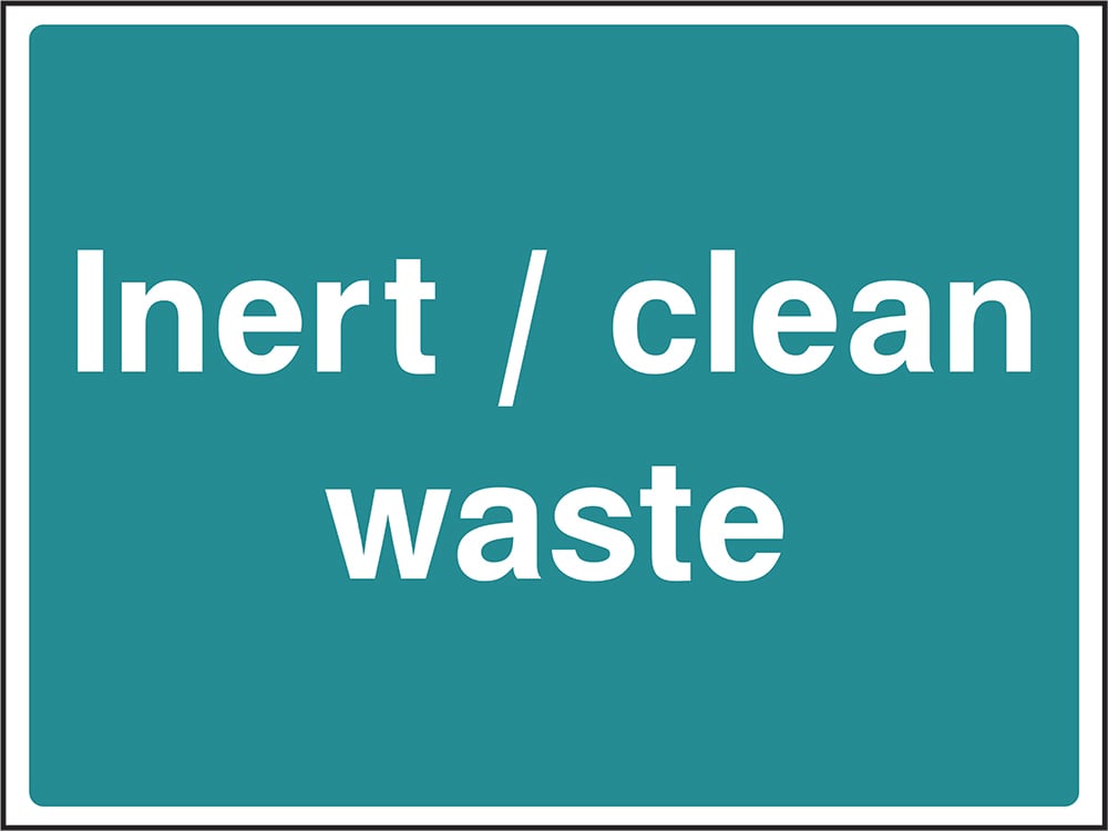 Signage: Inert Clean Waste (CONS0113)