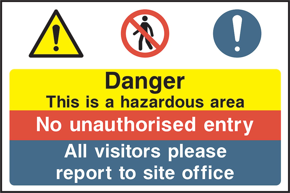 Signage: No Unauthorised Entry (CONS0118)