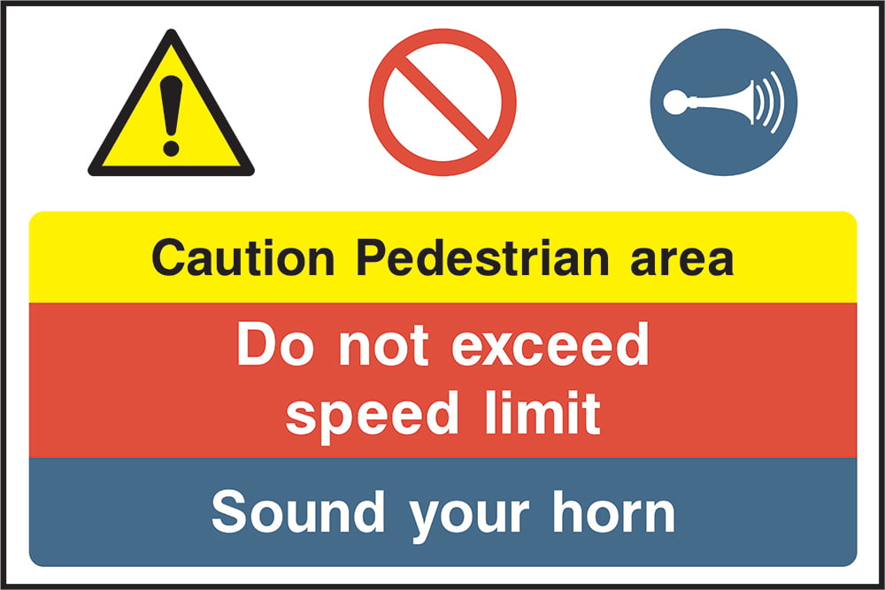 Signage: Caution Pedestrian Area (CONS0119)