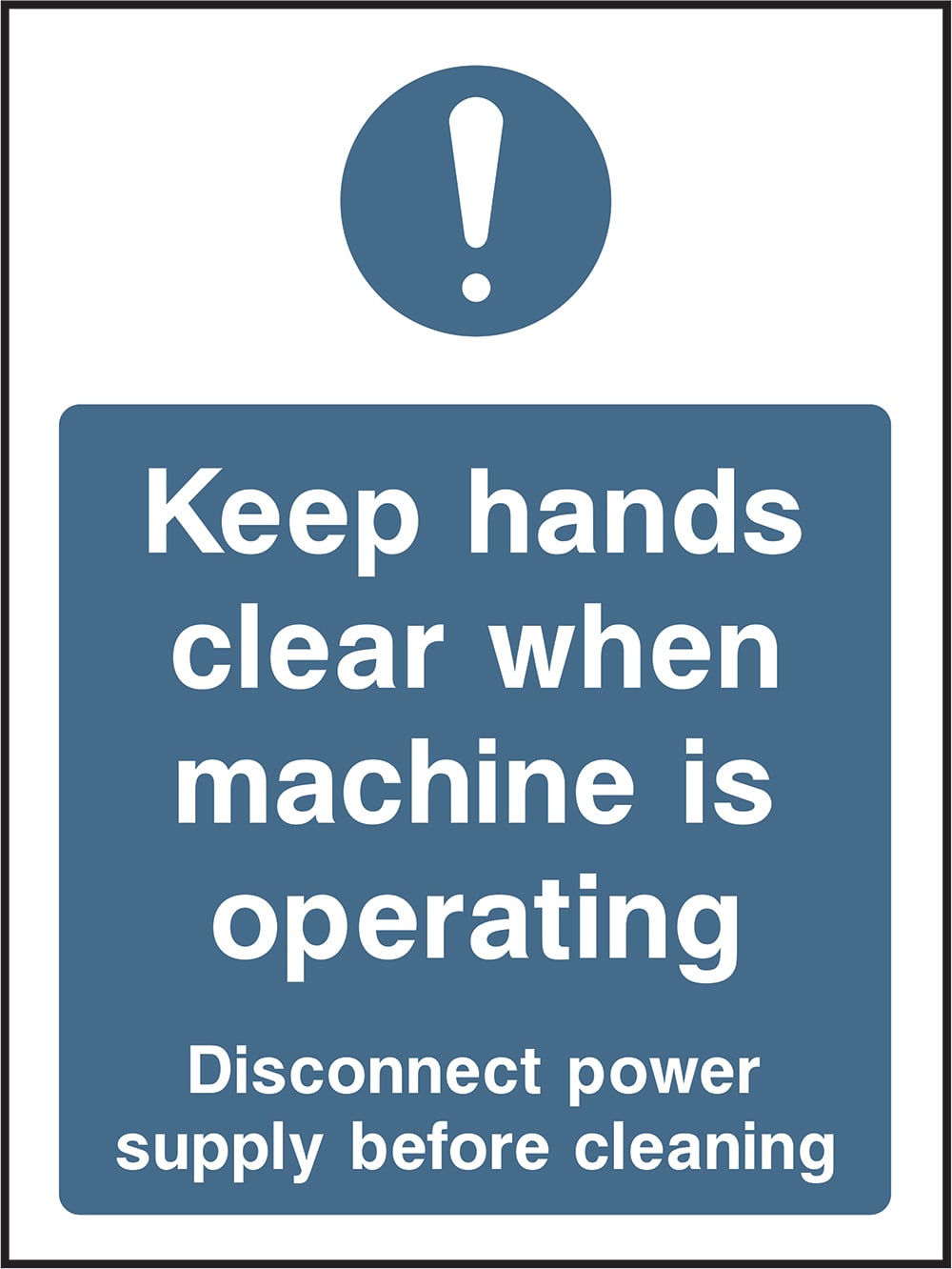 Signage: Keep Hands Clear (FOOD0010)