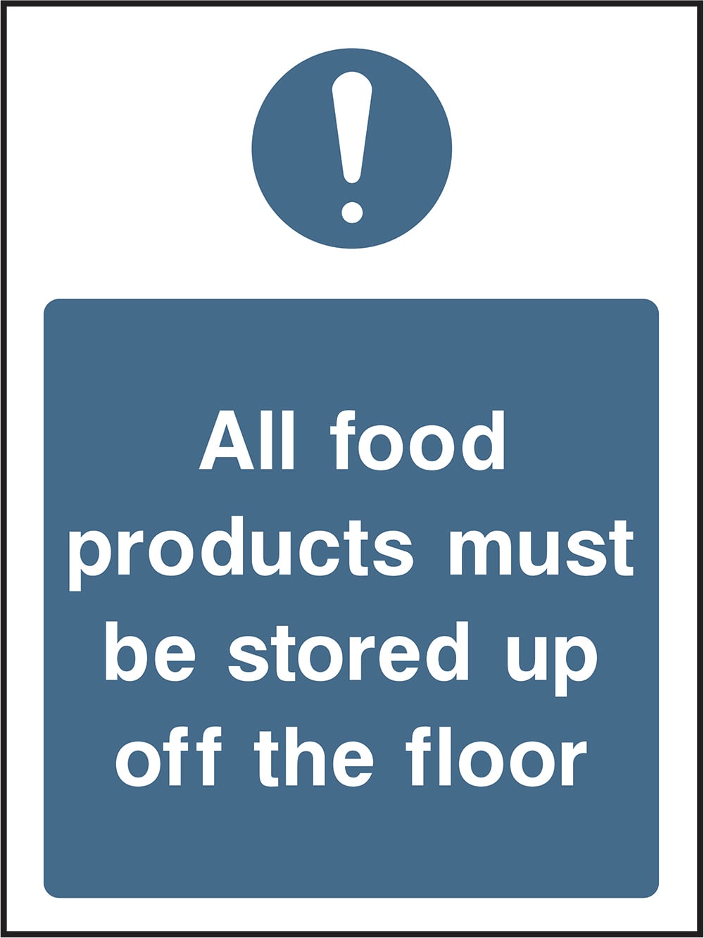 Signage: Food Products Off Floor (FOOD0012)