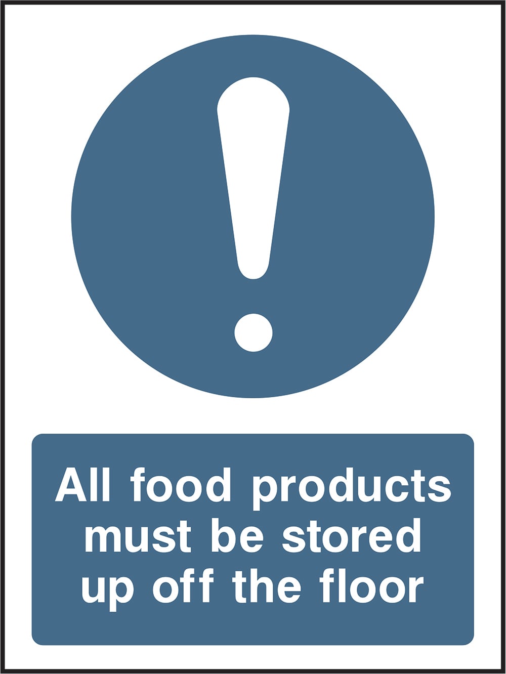Signage: Food Products Off Floor (FOOD0028)