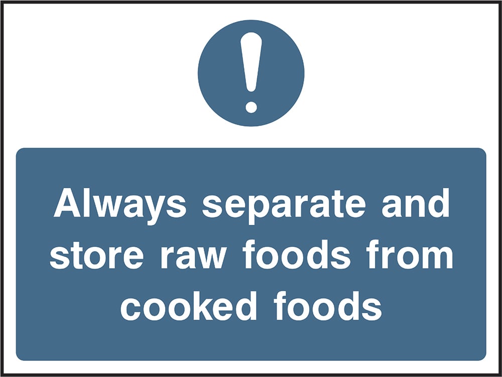 Signage: Separate Raw and Cooked Foods (FOOD0039)