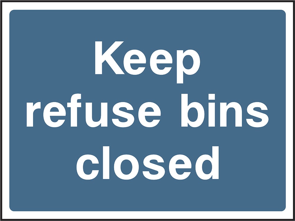 Signage: Keep Refuse Bins Closed (FOOD0041)