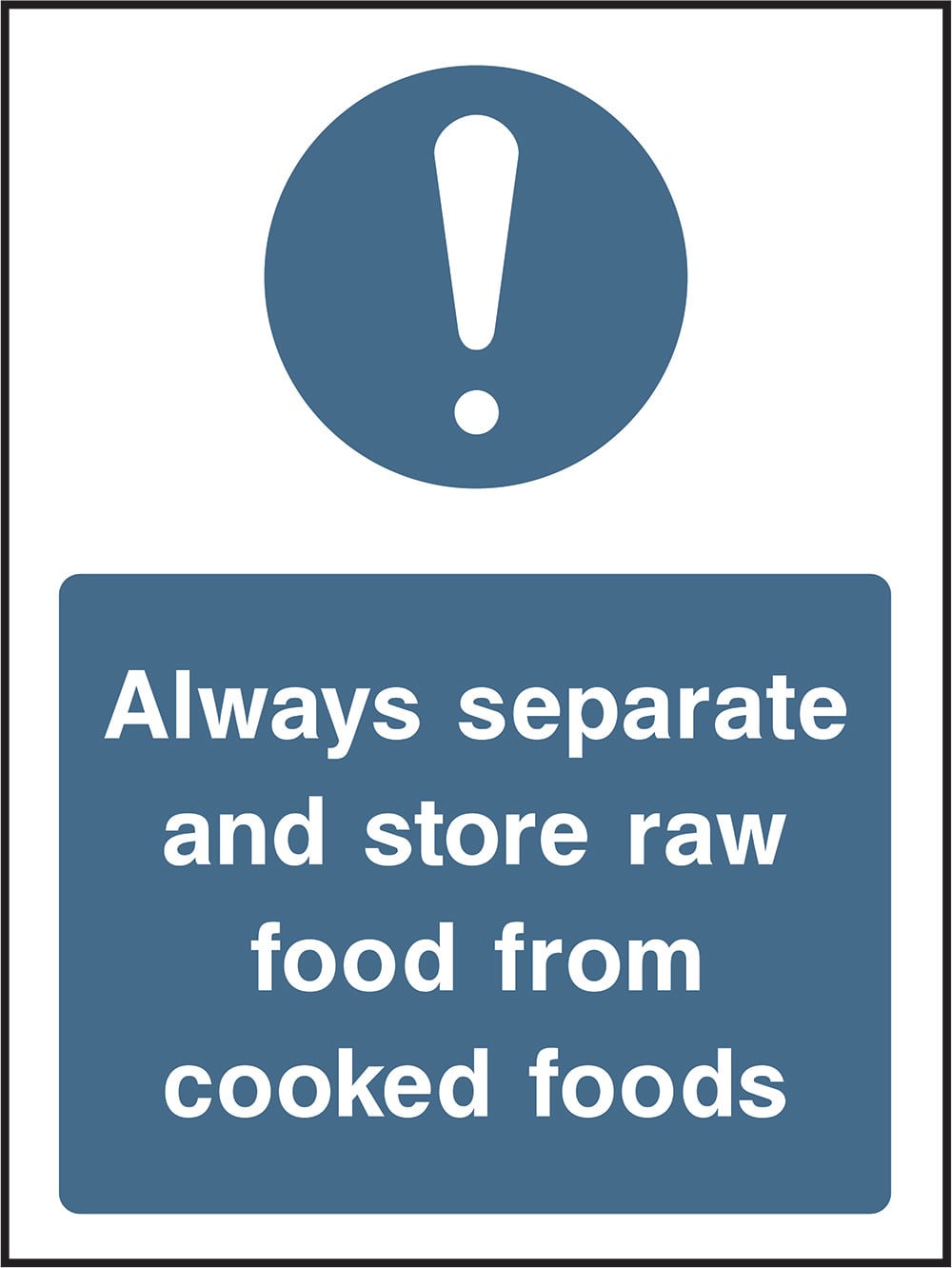 Signage: Separate Raw and Cooked Food (FOOD0044)