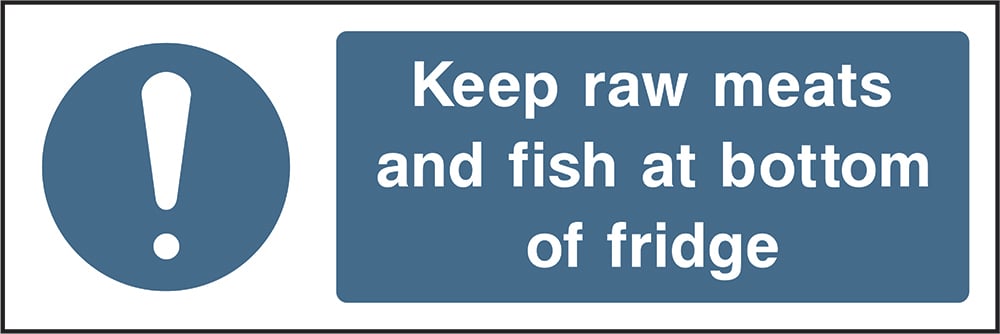 Signage: Keep Raw Meats At Bottom (FOOD0057)