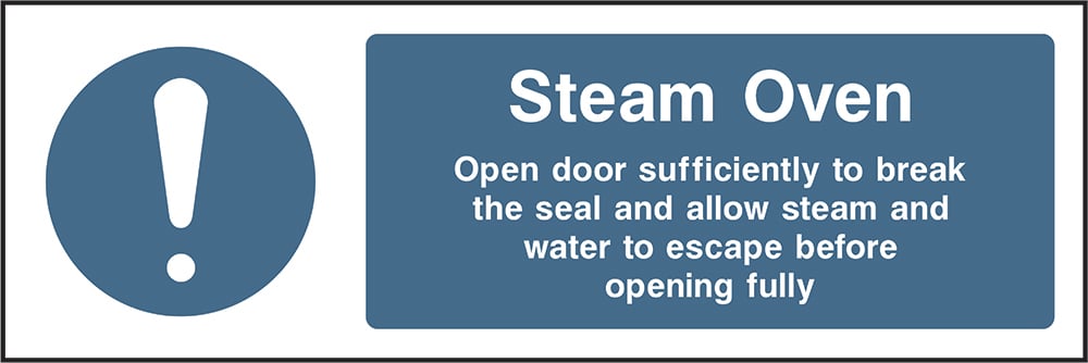 Signage: Steam Oven Instructions (FOOD0063)
