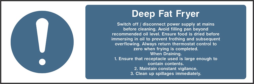 Signage: Deep Fat Fryer Instructions (FOOD0064)