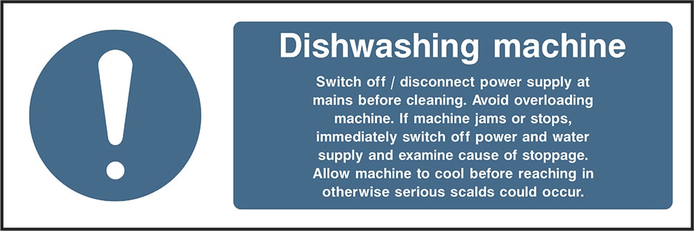 Signage: Dishwashing Machine Instructions (FOOD0065)