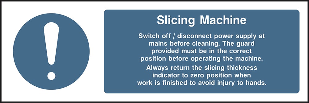Signage: Slicing Machine Instructions (FOOD0068)
