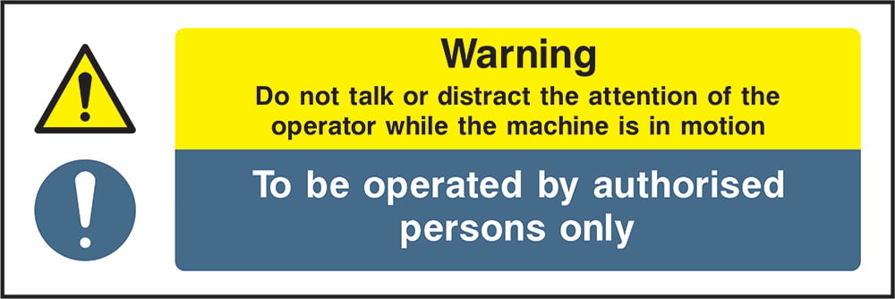 Signage: Warning Operated By Authorised Only (FOOD0076)