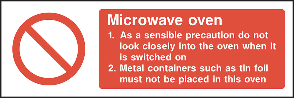 Signage: Microwave Oven Precautions (FOOD0078)