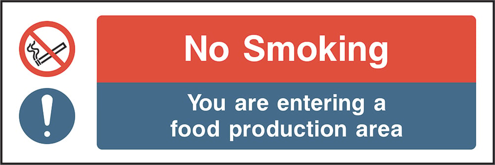 Signage: No Smoking Food Area (FOOD0079)