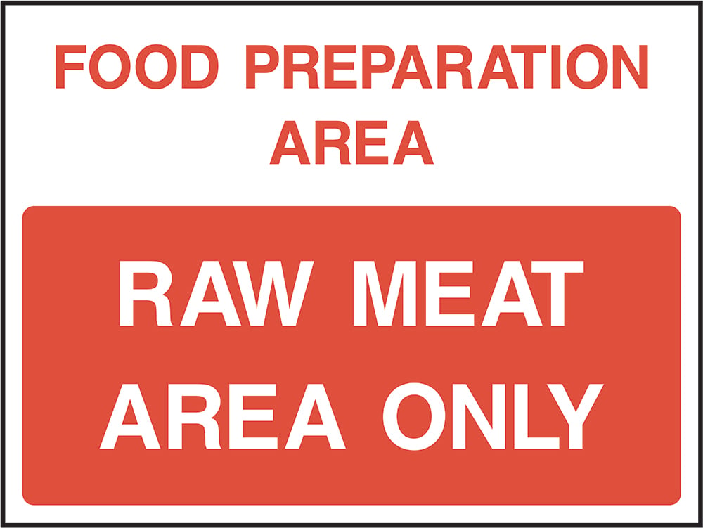 Signage: Raw Meat Area Only (FOOD0085)
