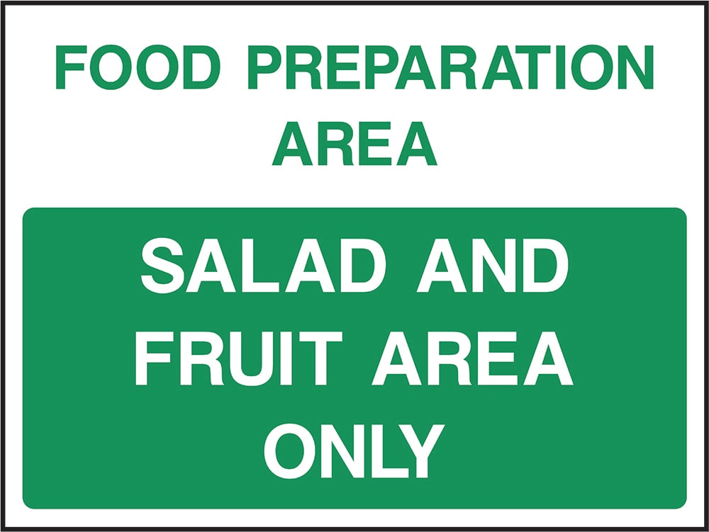 Signage: Salad and Fruit Area Only (FOOD0087)