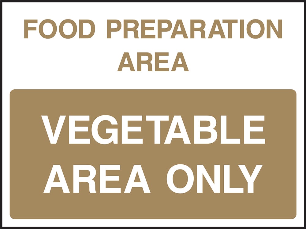 Signage: Vegetable Area Only (FOOD0089)