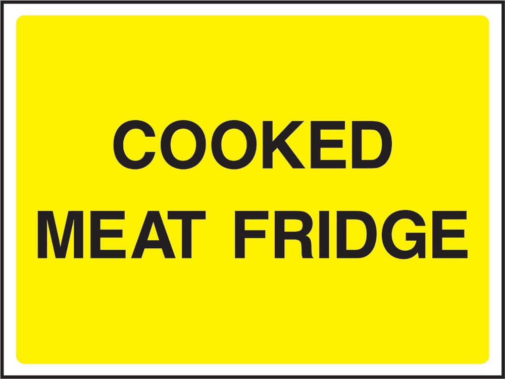 Signage: Cooked Meat Fridge (FOOD0094)