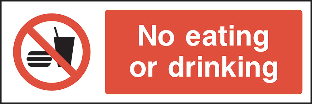 Signage: No Eating Or Drinking (GENE0004)