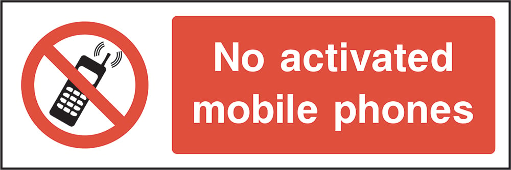 Signage: No Activated Mobile Phones (GENE0014)