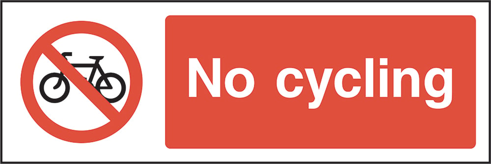 Signage: No Cycling (GENE0016)