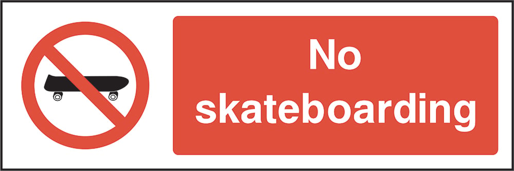 Signage: No Skateboarding (GENE0017)