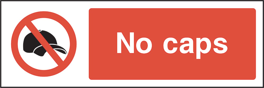 Signage: No Caps (GENE0022)