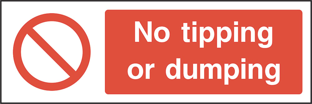 Signage: No Tipping Or Dumping (GENE0025)
