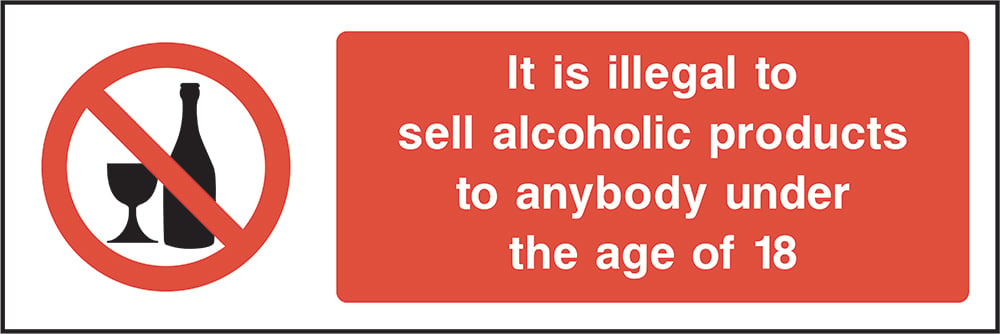 Signage: No Alcohol Under 18 (GENE0041)