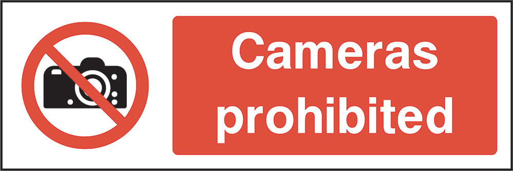 Signage: Cameras Prohibited (GENE0044)