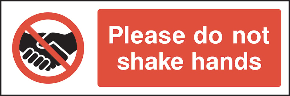 Signage: Do Not Shake Hands (GENE0051)
